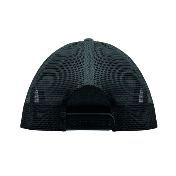 Casquette à visière plate en sergé de coton avec maille en polyester - Personnalisation avec votre logo