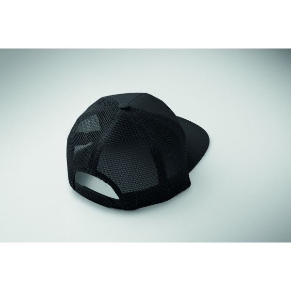Casquette à visière plate en sergé de coton avec maille en polyester - Personnalisation avec votre logo