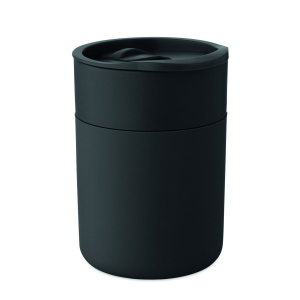 Gobelet en PP avec manchon en silicone et couvercle coulissant - 330 ml - Personnalisable