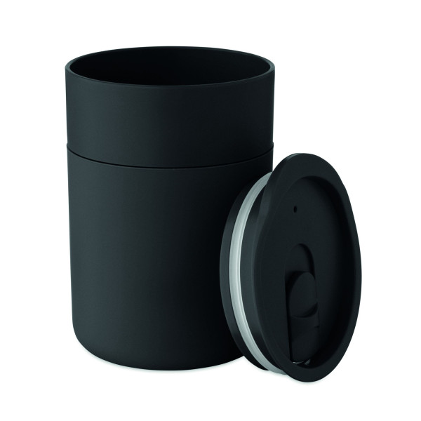 Gobelet en PP avec manchon en silicone et couvercle coulissant - 330 ml - Personnalisable