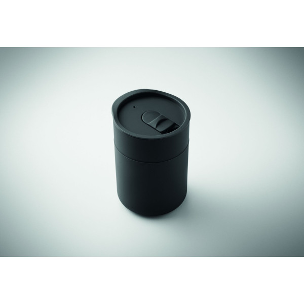 Gobelet en PP avec manchon en silicone et couvercle coulissant - 330 ml - Personnalisable