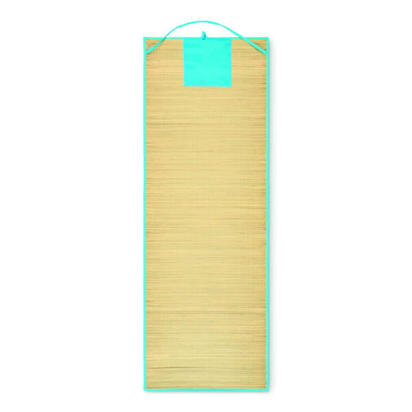 Natte de plage en paille naturelle enroulable avec sangle de transport - BCM Goodies