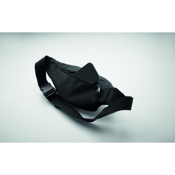 Sac banane en polyester 600D RPET avec compartiment principal zippé - BCM Goodies