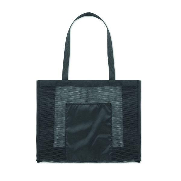 Sac shopping en maille RPET et 210D RPET avec poignées courtes - BCM Goodies