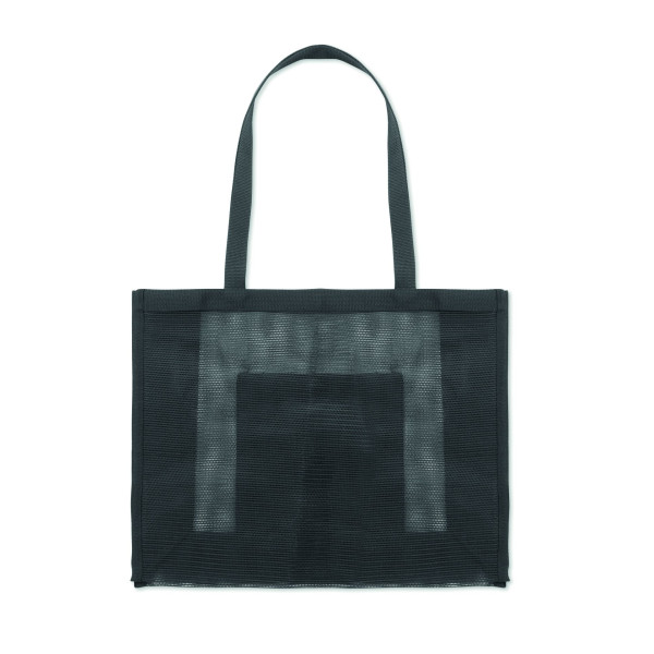Sac shopping en maille RPET et 210D RPET avec poignées courtes - BCM Goodies