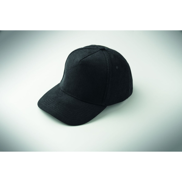 Casquette de baseball à 5 panneaux en velours côtelé de polyester - Personnalisable avec logo - BCM Goodies