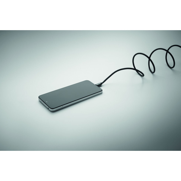 Câble magnétique tressé Type C 1m - Charge rapide 60W - RPET certifié GRS - Aluminium - Personnalisable