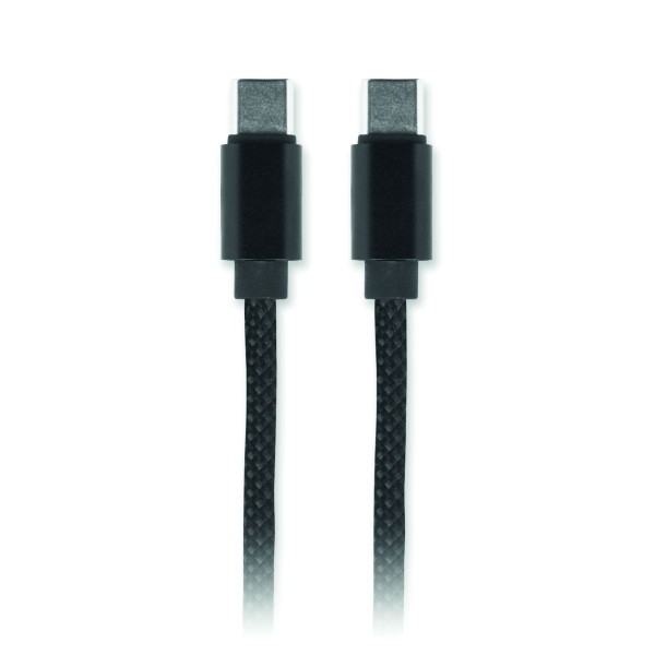 Câble magnétique tressé Type C 1m - Charge rapide 60W - RPET certifié GRS - Aluminium - Personnalisable