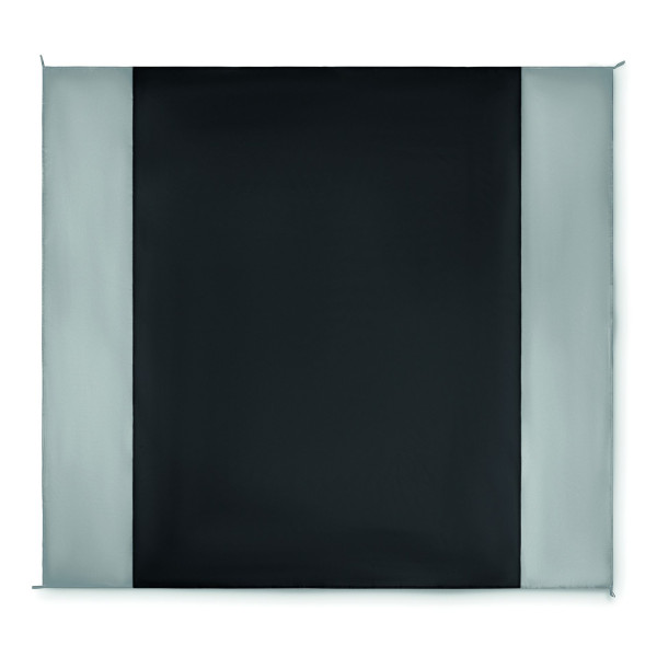 Tapis de plage personnalisable en polyester 210T 200x210 cm avec crochets et pochette à cordon - BCM Goodies