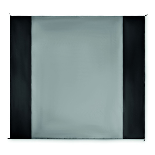 Tapis de plage personnalisable en polyester 210T 200x210 cm avec crochets et pochette à cordon - BCM Goodies