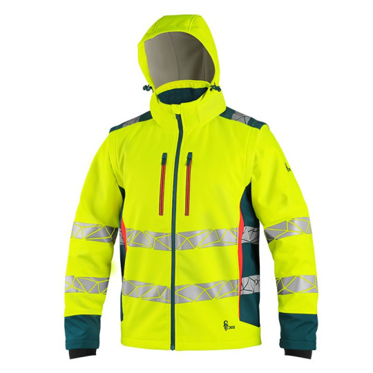 Veste de travail softshell 2 en 1 classique haute visibilité pour homme - BCM Goodies