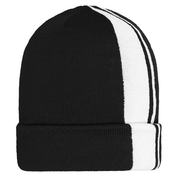 Bonnet tricot unisexe Daiber avec revers et bandes contrastées - BCM Goodies