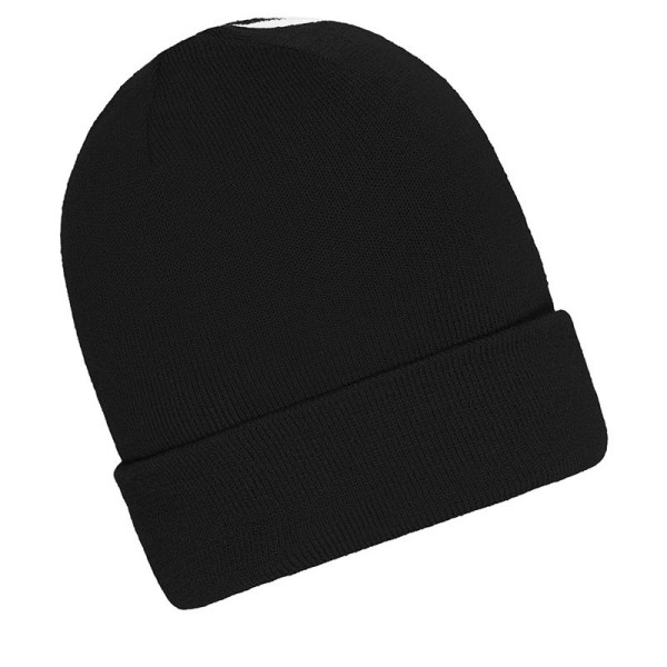 Bonnet tricot unisexe Daiber avec revers et bandes contrastées - BCM Goodies