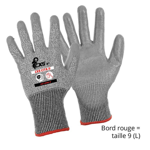 Gants de travail CXS de la gamme Cita II - Protection anticoupure de niveau D - BCM Goodies