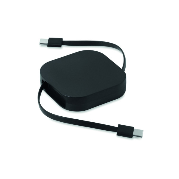 Câble de charge et de données rétractable 100W Type-C à Type-C personnalisable pour professionnels