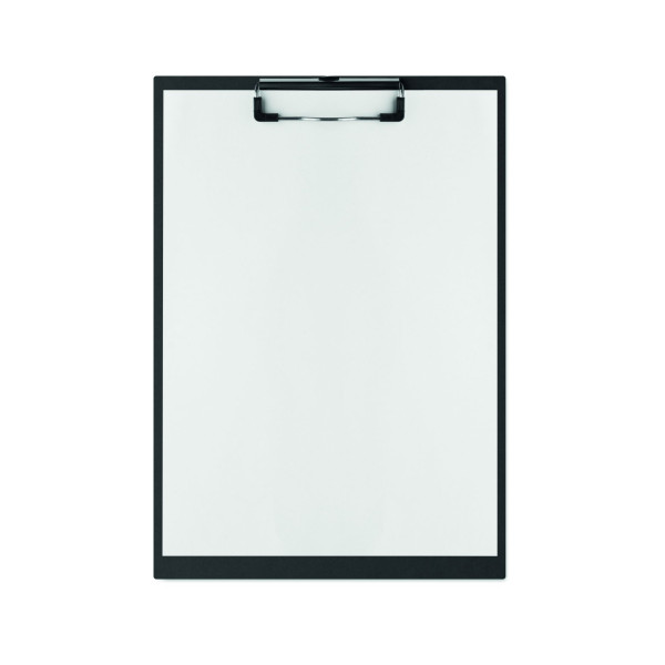 Porte-bloc à pince A4 en carton avec couverture en papier et clip en fer argenté - BCM Goodies