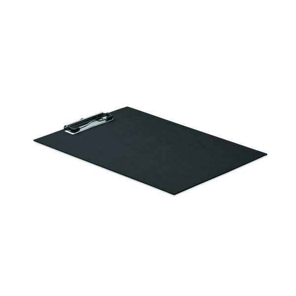 Porte-bloc à pince A4 en carton avec couverture en papier et clip en fer argenté - BCM Goodies
