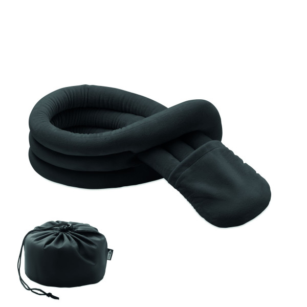 Oreiller de voyage pliable en polyester souple et en mousse pour professionnels en déplacement - BCM Goodies
