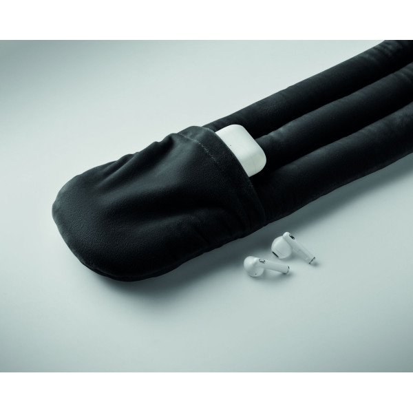 Oreiller de voyage pliable en polyester souple et en mousse pour professionnels en déplacement - BCM Goodies