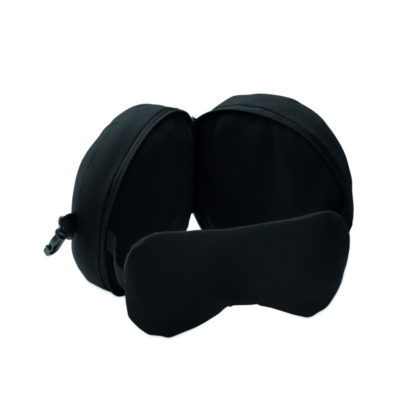 Oreiller de voyage 2 en 1 avec masque pour les yeux | Accessoire de voyage personnalisable | BCM Goodies