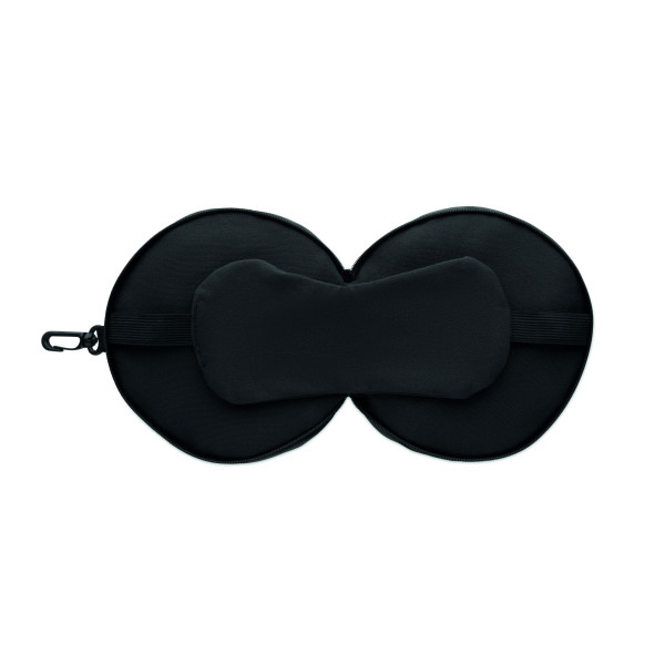 Oreiller de voyage 2 en 1 avec masque pour les yeux | Accessoire de voyage personnalisable | BCM Goodies