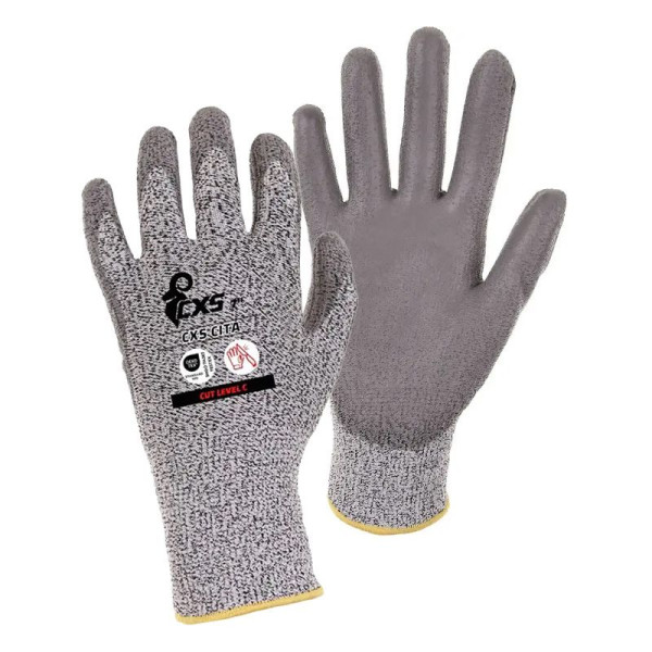 Gants de travail CXS Cita - Résistants à l'abrasion et à la coupure - Polyuréthane - Antidérapants - Catégorie 2 - Certifié