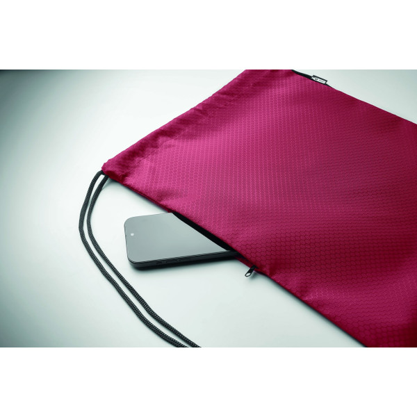 Sac à cordon en polyester RPET personnalisable pour événements B2B et cadeaux clients - BCM Goodies
