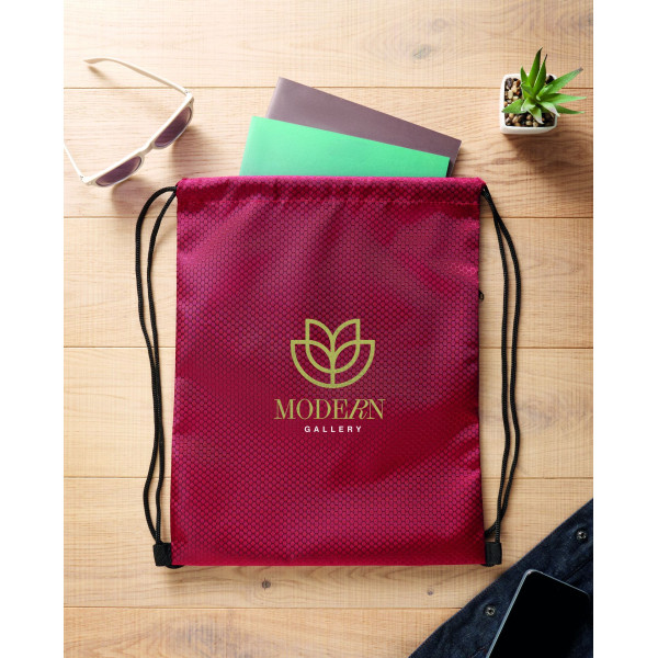 Sac à cordon en polyester RPET personnalisable pour événements B2B et cadeaux clients - BCM Goodies