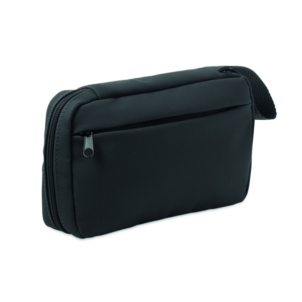 Trousse de toilette en 600D RPET avec revêtement PU - BCM Goodies