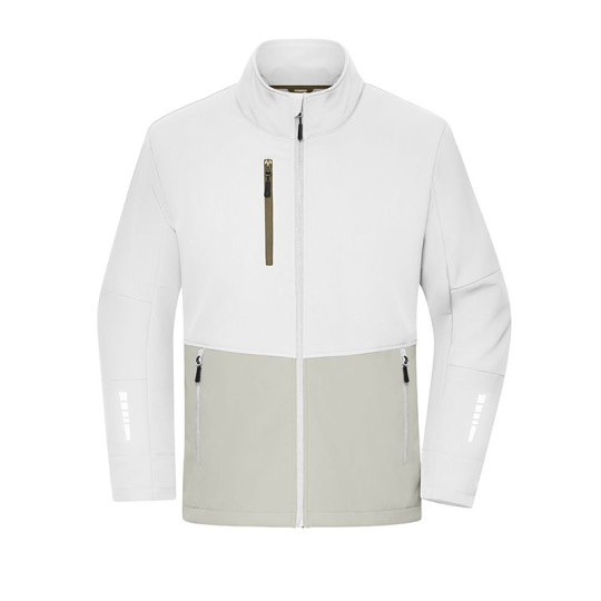 Veste de travail softshell unisexe avec éléments réfléchissants, doublure polaire et fermeture zippée YKK