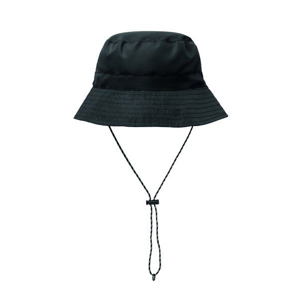Le chapeau de pêcheur déperlant en polyester avec pochette en tissu - Accessoire publicitaire pratique pour événements et cadeau