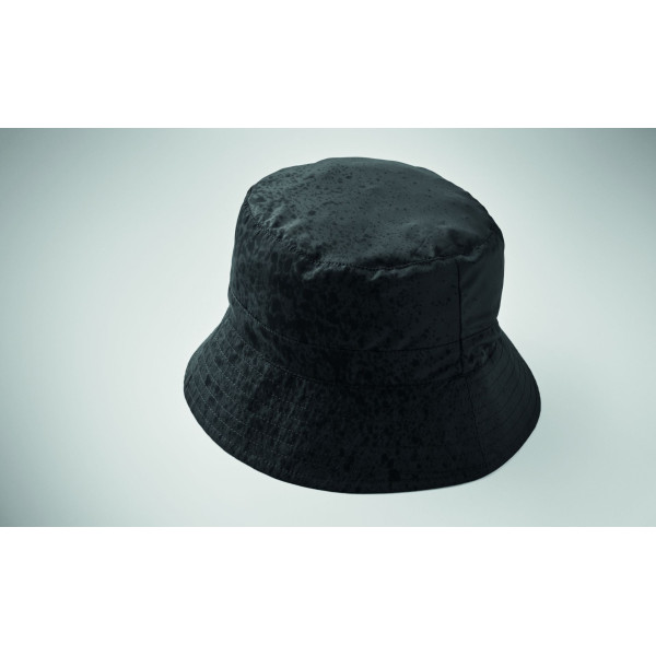 Le chapeau de pêcheur déperlant en polyester avec pochette en tissu - Accessoire publicitaire pratique pour événements et cadeau