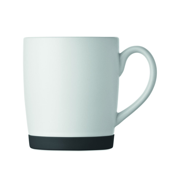 Mug en céramique blanc mat avec base en silicone - BCM Goodies