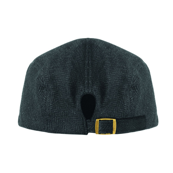 Casquette plate Newsboy en mélange de polyester 335 gr/m² avec fermeture à boucle métallique - Personnalisable pour vos événemen