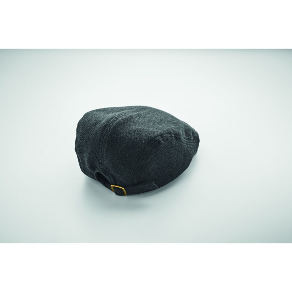 Casquette plate Newsboy en mélange de polyester 335 gr/m² avec fermeture à boucle métallique - Personnalisable pour vos événemen