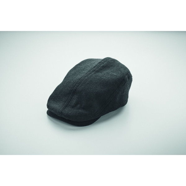 Casquette plate Newsboy en mélange de polyester 335 gr/m² avec fermeture à boucle métallique - Personnalisable pour vos événemen