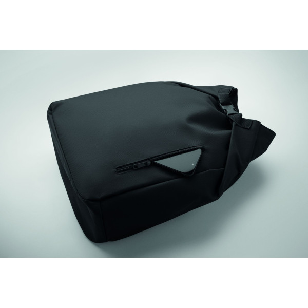 Sac à dos pour ordinateur portable 15 pouces en polyester 600D RPET avec doublure matelassée - BCM Goodies