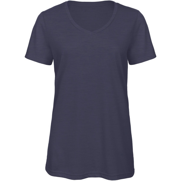 T-shirt Triblend col V Femme personnalisable pour entreprises – Textile sans étiquette pour communication et événements professi