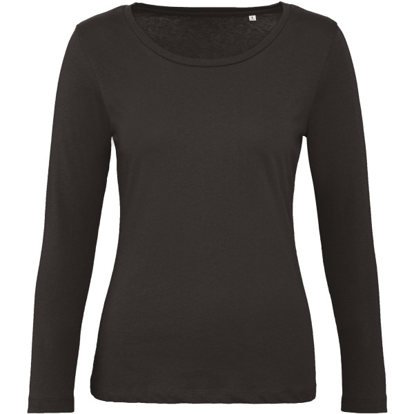 T-shirt bio femme manches longues personnalisable – Support textile communication entreprise
