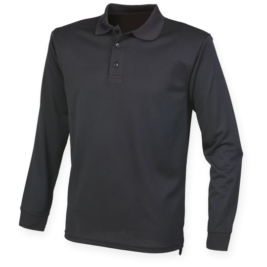 Polo Cool Plus Manches longues Unisexe personnalisé – Textile d’entreprise pour communication et cadeaux d’affaires