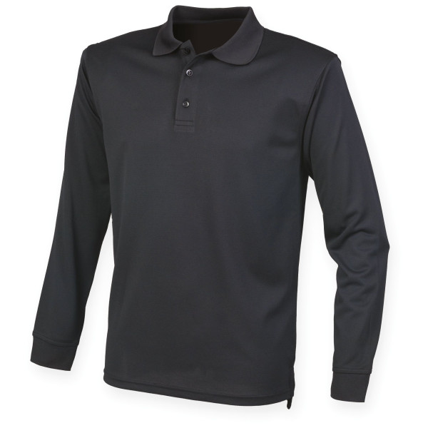 Polo Cool Plus Manches longues Unisexe personnalisé – Textile d’entreprise pour communication et cadeaux d’affaires