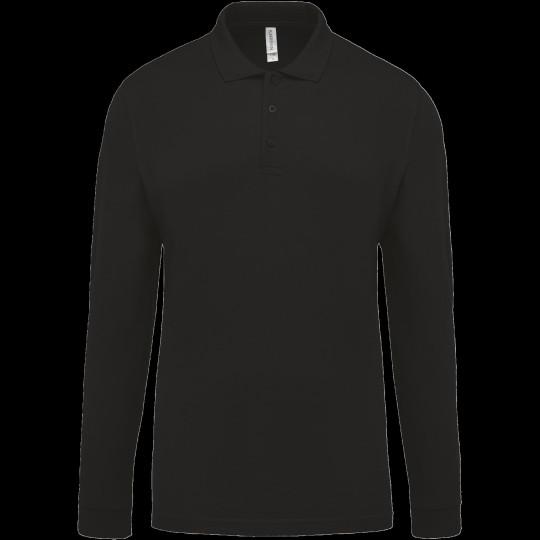 Polo piqué manches longues homme personnalisable – Textile d’entreprise pour communication et événements professionnels