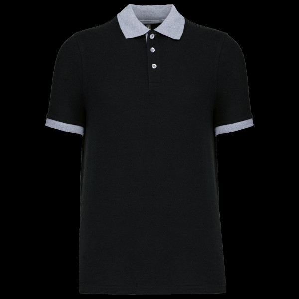 Polo piqué bicolore homme personnalisable pour entreprises – BCM Goodies