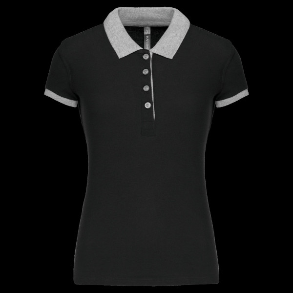 Polo piqué bicolore femme personnalisé pour communication d'entreprise – BCM Goodies