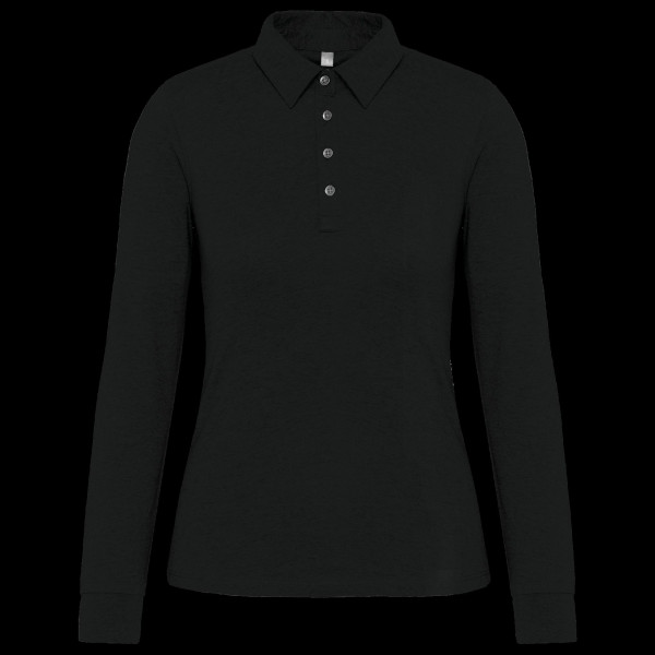 Polo jersey manches longues femme personnalisé pour entreprises – Communication B2B – BCM Goodies
