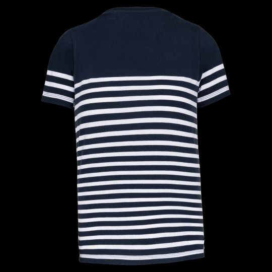 T-shirt marin enfant col rond bio personnalisable sans étiquette – Communication textile entreprise et association