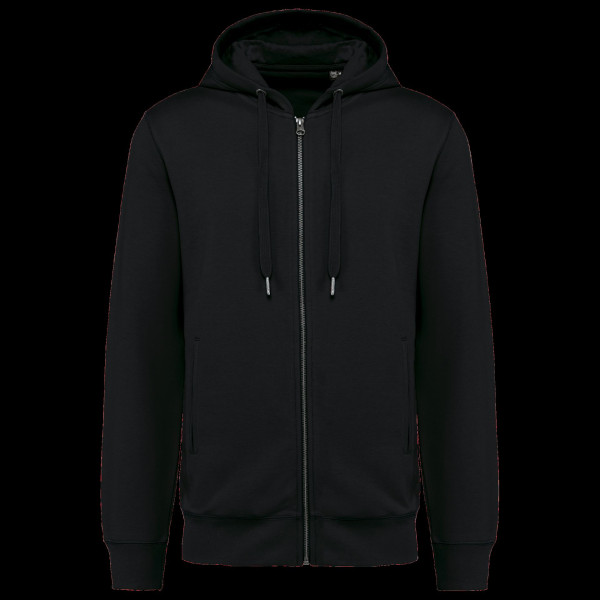 Sweat-shirt french terry écoresponsable zippé à capuche personnalisable unisexe – Vêtement d’entreprise pour communication et fi