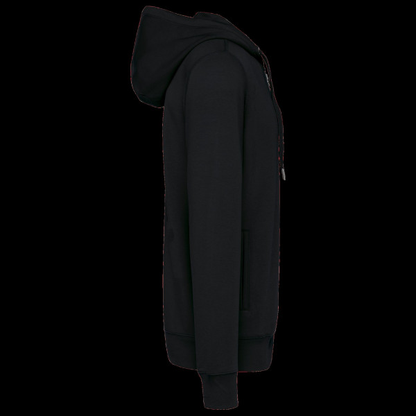 Sweat-shirt french terry écoresponsable zippé à capuche personnalisable unisexe – Vêtement d’entreprise pour communication et fi