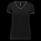 T-shirt maille piquée col V femme personnalisé – Textile d’entreprise pour communication B2B
