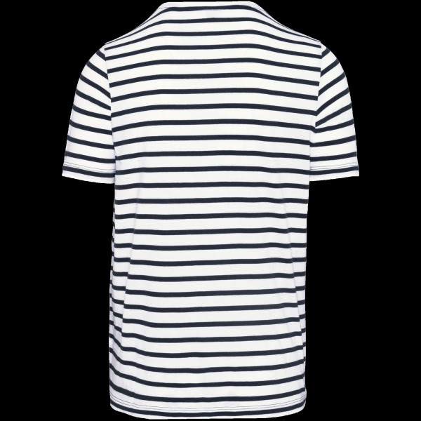 T-shirt rayé marin homme personnalisable avec poche – Communication par l’objet B2B